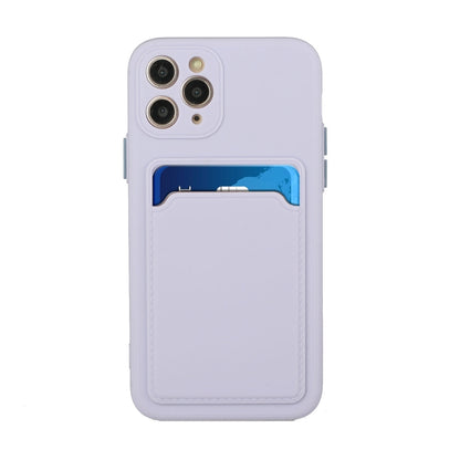 Card Slot Design Shockproof TPU Protective Case For iPhone 11 Pro Max(Purple) by buy2fix