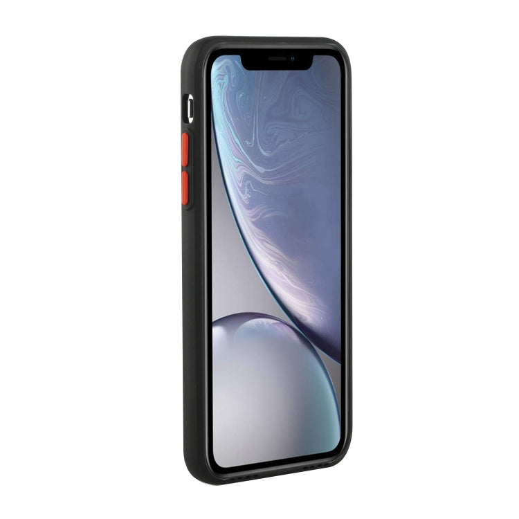 For iPhone XR Card Slot Design Shockproof TPU Protective Case(Black) by buy2fix