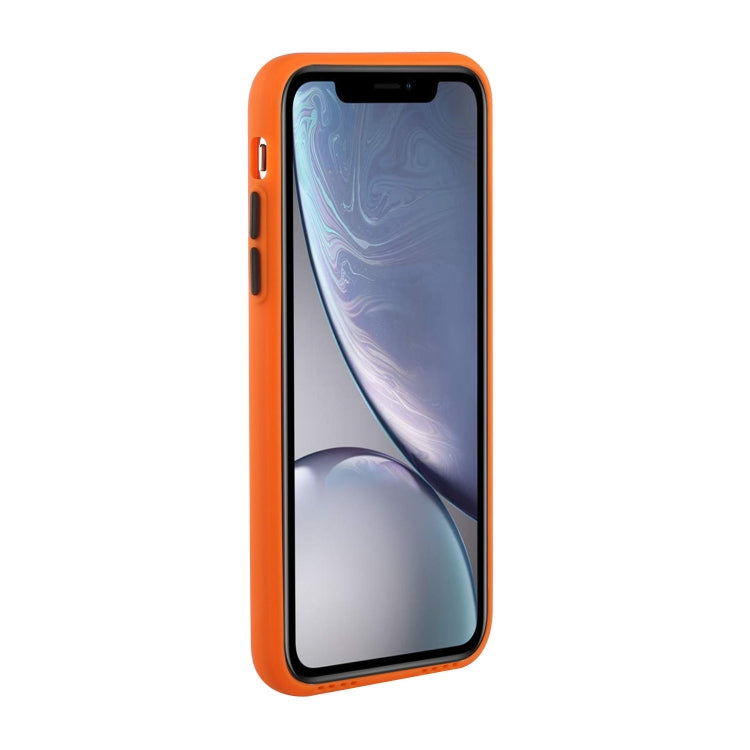 For iPhone XR Card Slot Design Shockproof TPU Protective Case(Orange) by buy2fix