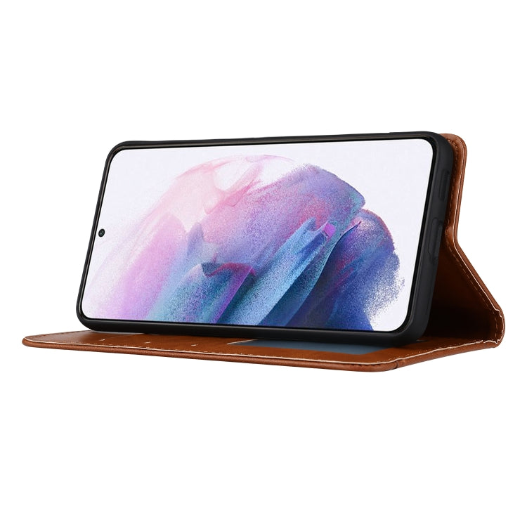 For Samsung Galaxy S21 FE Knead Skin Texture Horizontal Flip Leather Case with Photo Frame & Holder & Card Slots & Wallet(Wine Red) by buy2fix