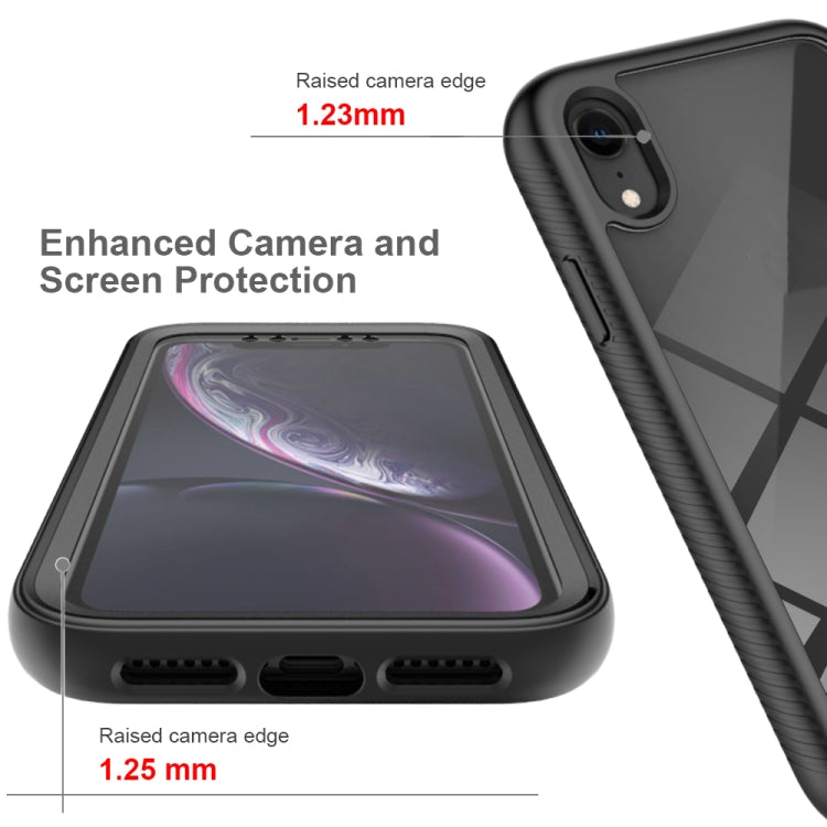 For iPhone XR Starry Sky Solid Color Series Shockproof PC + TPU Case with PET Film(Black) - More iPhone Cases by buy2fix | Online Shopping UK | buy2fix