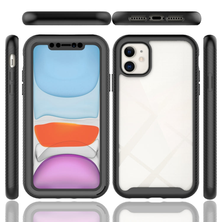 For iPhone 11 Starry Sky Solid Color Series Shockproof PC + TPU Case with PET Film (Black) by buy2fix