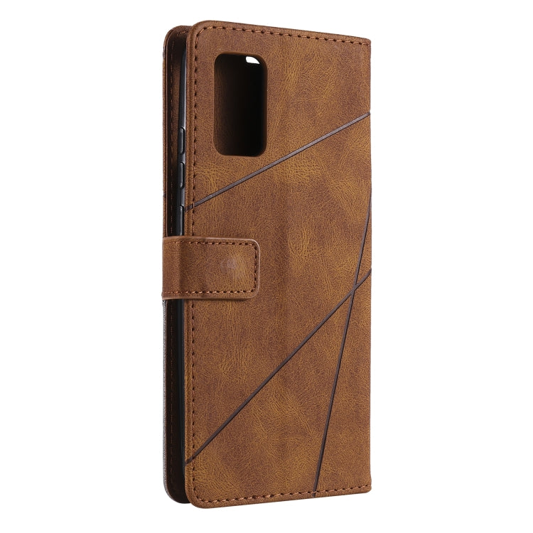 For Samsung Galaxy A02s Skin Feel Splicing Horizontal Flip Leather Case with Holder & Card Slots & Wallet & Photo Frame(Brown) by buy2fix