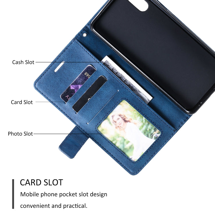 For Samsung Galaxy A02 (EU Version) Skin Feel Splicing Horizontal Flip Leather Case with Holder & Card Slots & Wallet & Photo Frame(Blue) by buy2fix