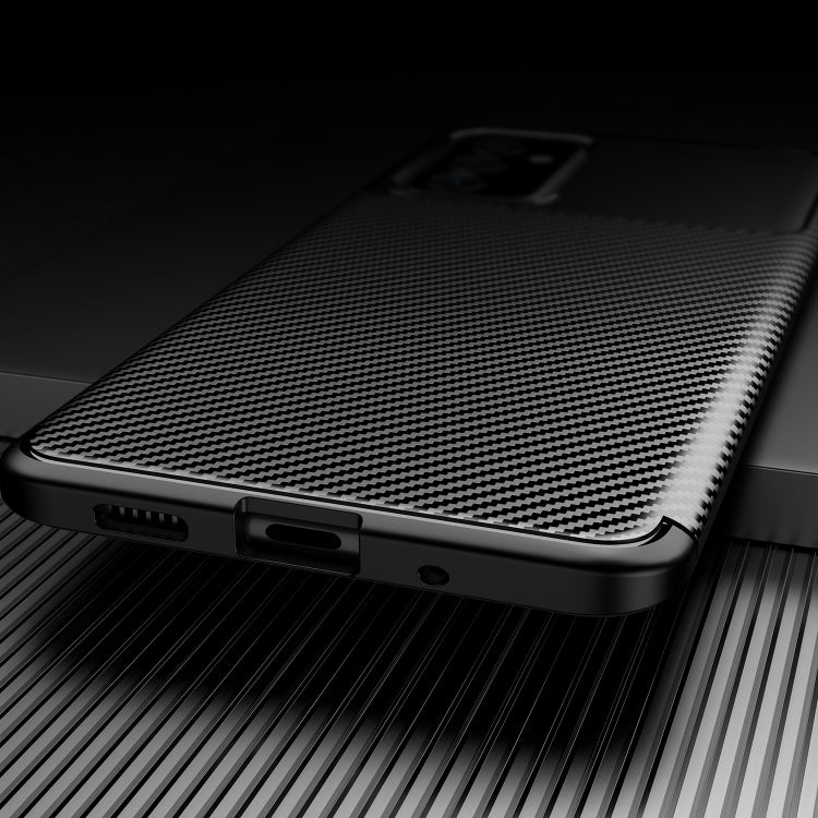 For Samsung Galaxy A82 5G Carbon Fiber Texture Shockproof TPU Case(Blue) by buy2fix