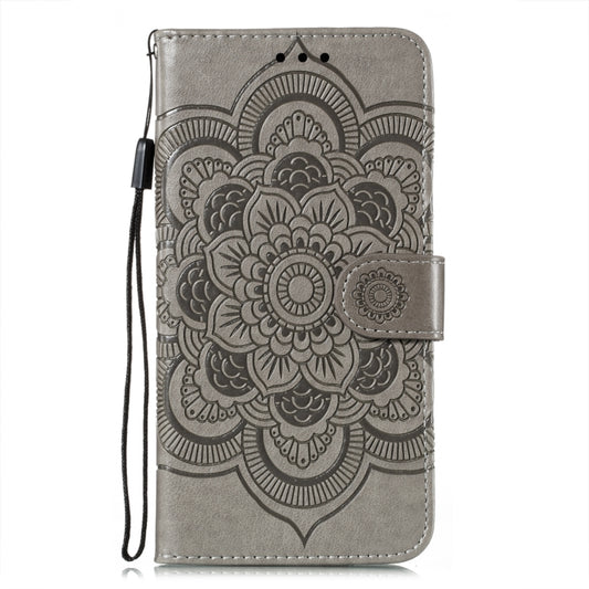 For Xiaomi Mi 11 Lite Mandala Embossing Pattern Horizontal Flip PU Leather Case with Holder & Card Slots & Wallet & Lanyard(Grey) by buy2fix