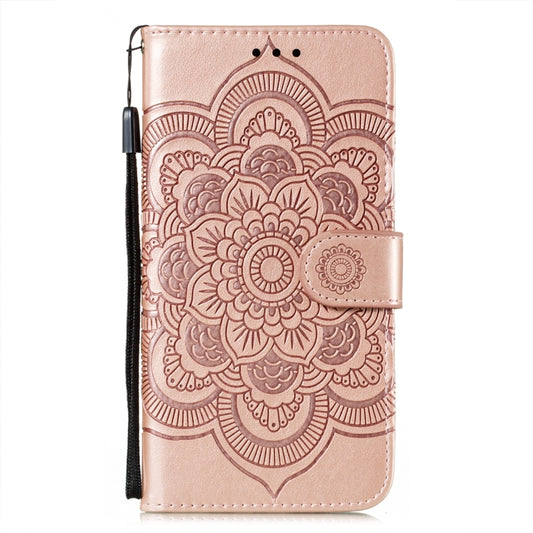 For Xiaomi Redmi Note 10 5G Mandala Embossing Pattern Horizontal Flip PU Leather Case with Holder & Card Slots & Wallet & Lanyard(Rose Gold) by buy2fix