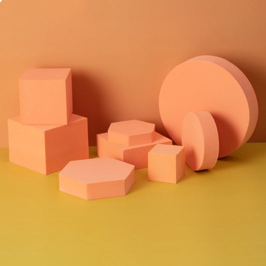 8 in 1 Different Sizes Geometric Cube Solid Color Photography Photo Background Table Shooting Foam Props(Orange) - Camera Accessories by buy2fix | Online Shopping UK | buy2fix