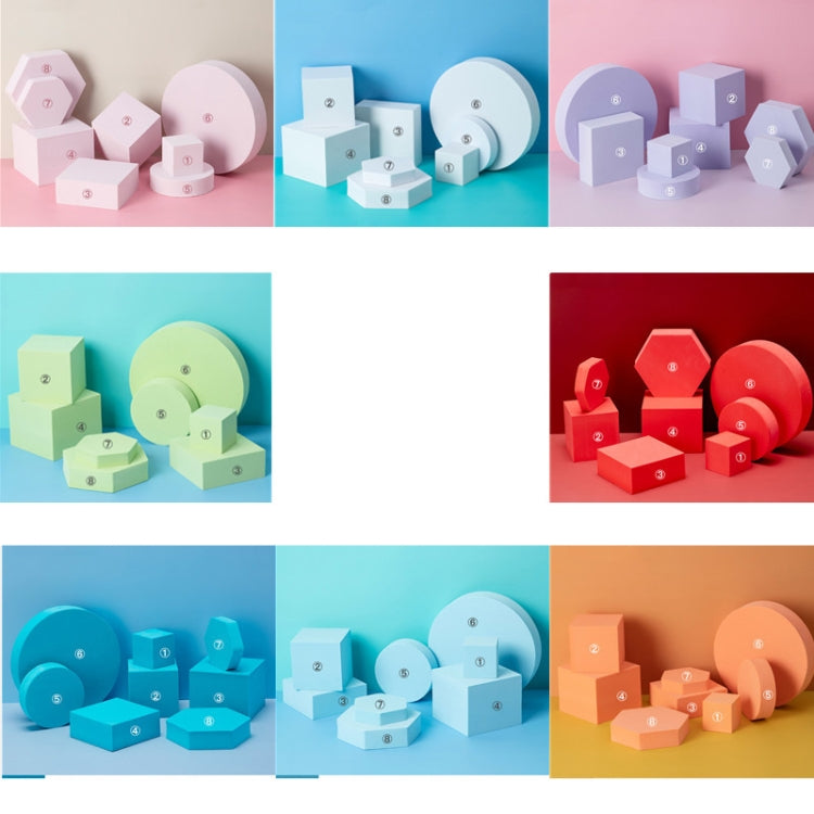 8 in 1 Different Sizes Geometric Cube Solid Color Photography Photo Background Table Shooting Foam Props(Light Pink) - Camera Accessories by buy2fix | Online Shopping UK | buy2fix