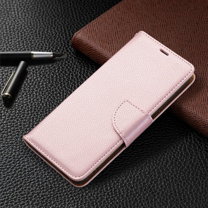 For Samsung Galaxy S21 FE / S21 Lite Litchi Texture Pure Color Horizontal Flip Leather Case with Holder & Card Slots & Wallet & Lanyard(Rose Gold) by buy2fix