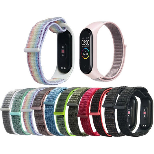 For Xiaomi Mi Band 6 Nylon Weave Watch Bands(Powder Sand) by buy2fix