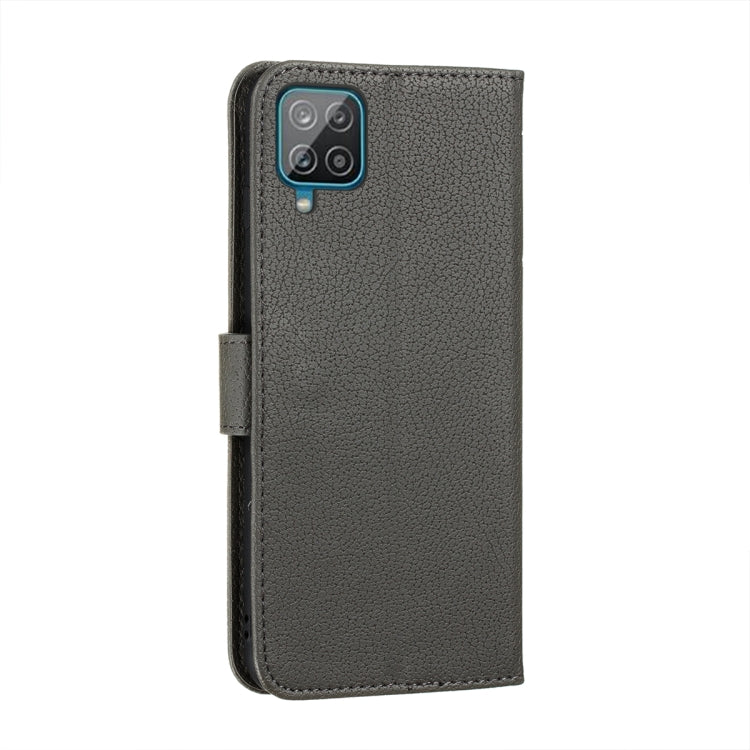 For Samsung Galaxy A22 4G Litchi Texture Feather Embossing Pattern Horizontal Flip Leather Case with Holder & Card Slots & Wallet & Photo Frame & Lanyard(Grey) by buy2fix