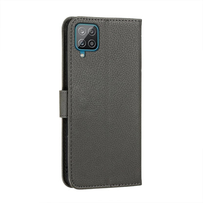 For Samsung Galaxy A22 4G Litchi Texture Feather Embossing Pattern Horizontal Flip Leather Case with Holder & Card Slots & Wallet & Photo Frame & Lanyard(Grey) by buy2fix