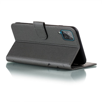 For Samsung Galaxy A22 4G Litchi Texture Feather Embossing Pattern Horizontal Flip Leather Case with Holder & Card Slots & Wallet & Photo Frame & Lanyard(Grey) by buy2fix