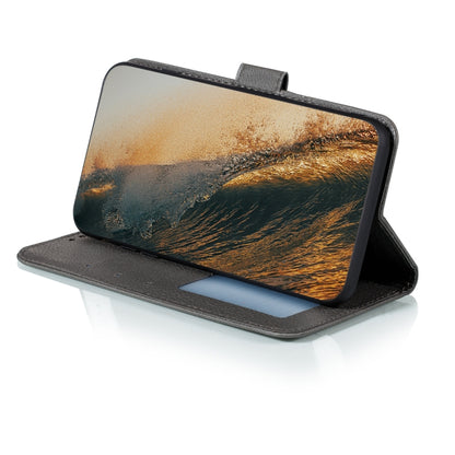 For Samsung Galaxy A22 5G Litchi Texture Feather Embossing Pattern Horizontal Flip Leather Case with Holder & Card Slots & Wallet & Photo Frame & Lanyard(Grey) by buy2fix