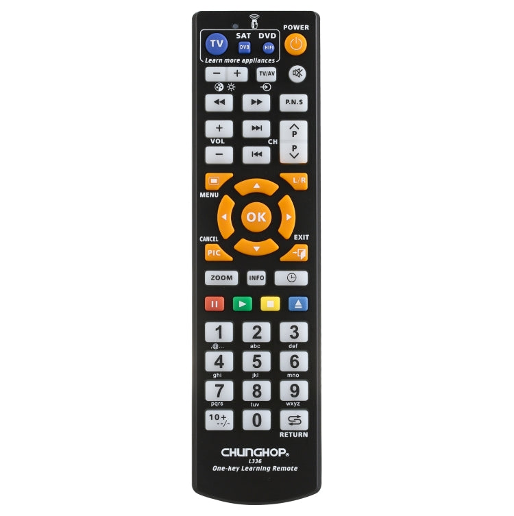 CHUNGHOP L336 Universal Smart Learning Remote Controller for TV / CBL / DVD(Black) - Universal by CHUNGHOP | Online Shopping UK | buy2fix