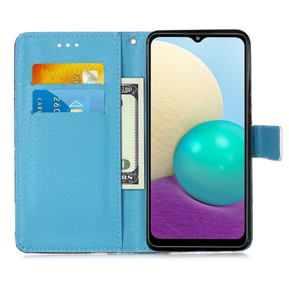 For Samsung Galaxy A02 / M02 (Global) Colored Drawing Pattern Plain Weave Horizontal Flip Leather Case with Holder & Card Slot & Wallet & Lanyard(Tower Butterfly) by buy2fix