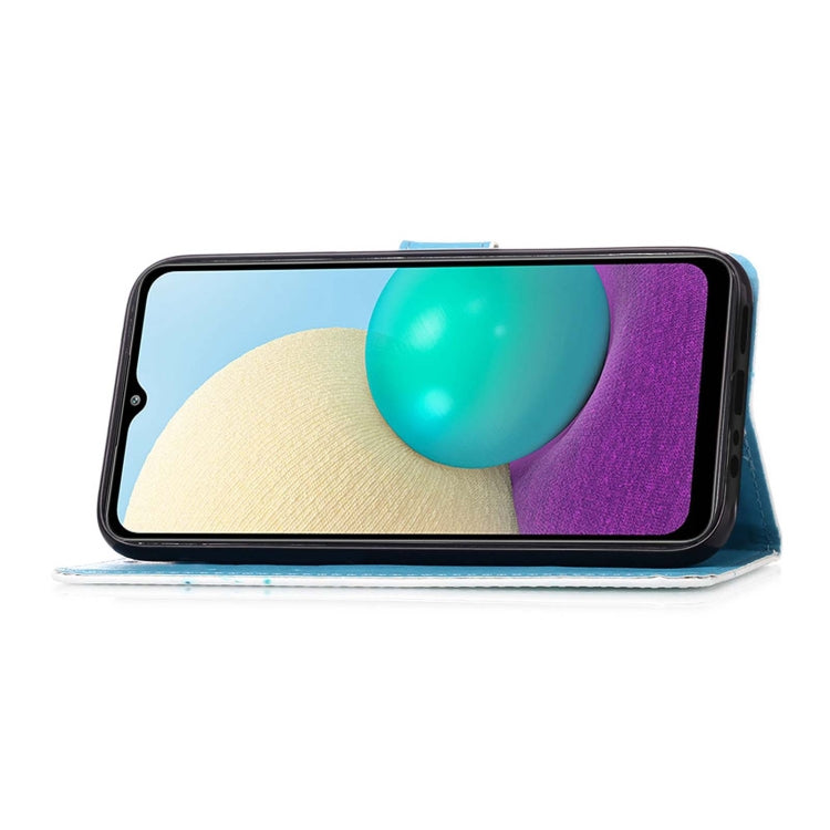 For Samsung Galaxy A02 / M02 (Global) Colored Drawing Pattern Plain Weave Horizontal Flip Leather Case with Holder & Card Slot & Wallet & Lanyard(Tower Butterfly) by buy2fix