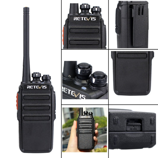 1 Pair RETEVIS RT24 EU Frequency PMR 446/400-470MHz 16CHS Two Way Radio Handheld Walkie Talkie, EU Plug(Black) by RETEVIS