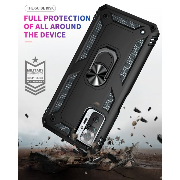 For Xiaomi Redmi Note 10 Pro / Note 10 Pro Max Shockproof TPU + PC Protective Case with 360 Degree Rotating Holder(Black) by buy2fix