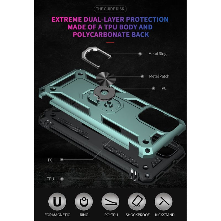 For Xiaomi Redmi Note 10 Pro / Note 10 Pro Max Shockproof TPU + PC Protective Case with 360 Degree Rotating Holder(Green) by buy2fix