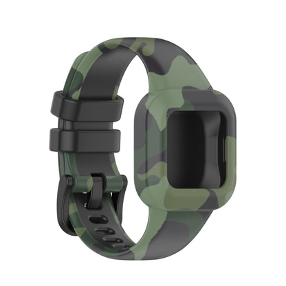 For Garmin Vivofit JR3 Silicone Printing Watch Band(Camouflage Green) - Watch Bands by buy2fix | Online Shopping UK | buy2fix