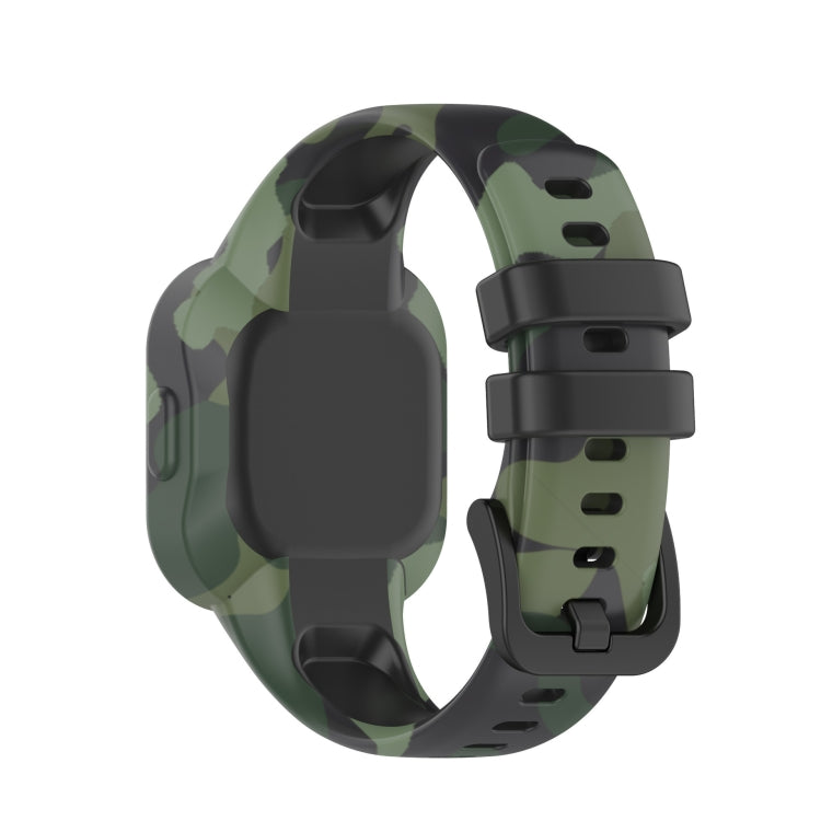 For Garmin Vivofit JR3 Silicone Printing Watch Band(Camouflage Green) - Watch Bands by buy2fix | Online Shopping UK | buy2fix