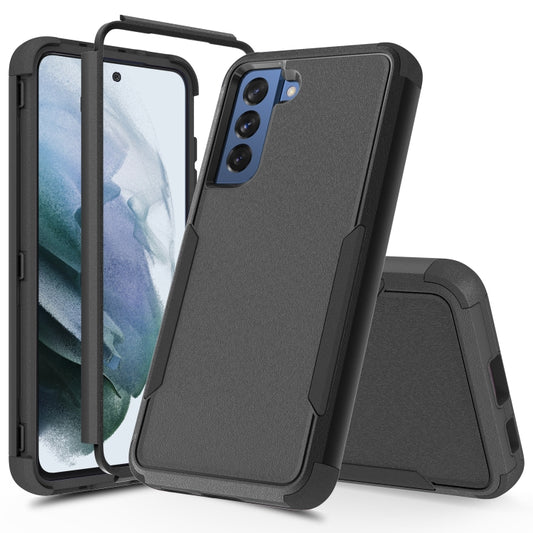 For Samsung Galaxy S21 FE TPU + PC Shockproof Protective Case(Black) by buy2fix