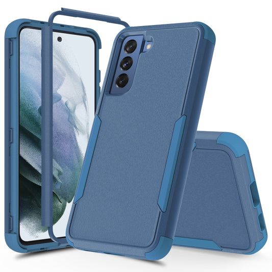 For Samsung Galaxy S21 FE TPU + PC Shockproof Protective Case(Royal Blue) by buy2fix
