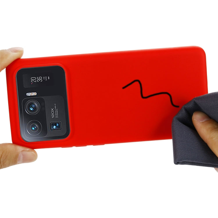 For Xiaomi Mi 11 Ultra Solid Color Liquid Silicone Dropproof Full Coverage Protective Case(Red) by buy2fix