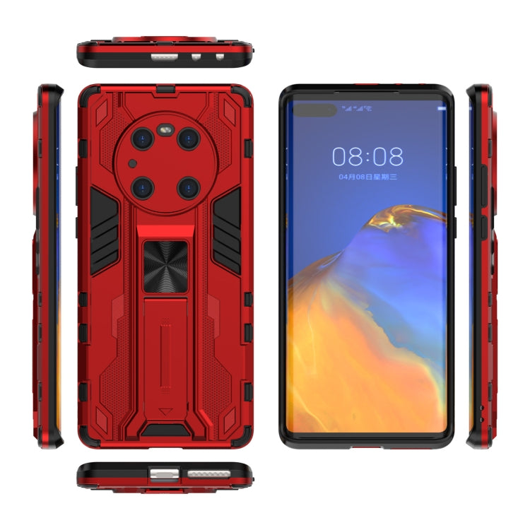For Huawei Mate 40 Pro Supersonic PC + TPU Shock-proof Protective Case with Holder(Red) by buy2fix