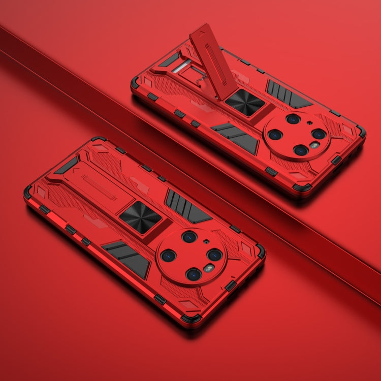 For Huawei Mate 40 Pro Supersonic PC + TPU Shock-proof Protective Case with Holder(Red) by buy2fix
