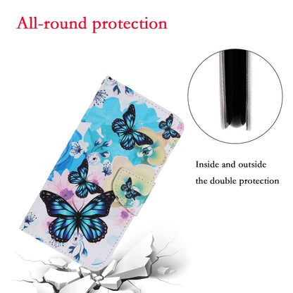 For Samsung Galaxy A22 4G Coloured Drawing Pattern Horizontal Flip PU Leather Case with Holder & Card Slots & Wallet & Lanyard(Purple Butterfly) by buy2fix