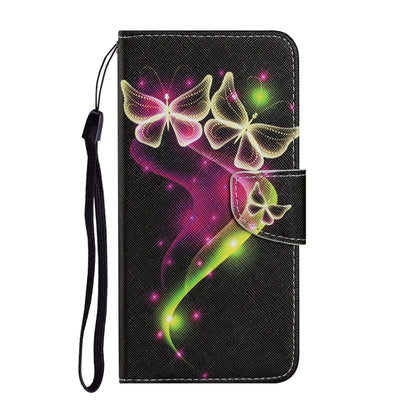 For Samsung Galaxy S21 FE Coloured Drawing Pattern Horizontal Flip PU Leather Case with Holder & Card Slots & Wallet & Lanyard(Couple Butterfly) by buy2fix