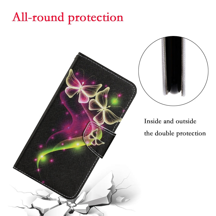 For Samsung Galaxy S21 FE Coloured Drawing Pattern Horizontal Flip PU Leather Case with Holder & Card Slots & Wallet & Lanyard(Couple Butterfly) by buy2fix