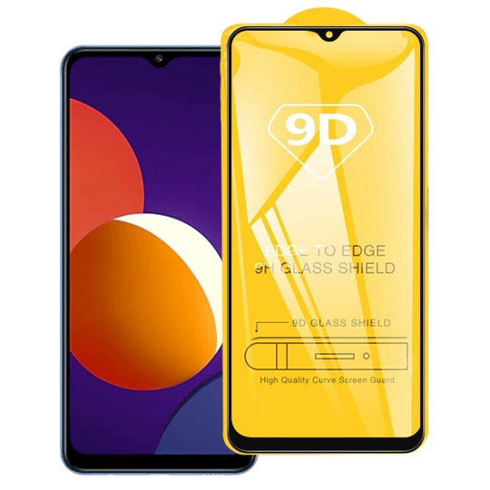 For Samsung Galaxy M12 9D Full Glue Full Screen Tempered Glass Film