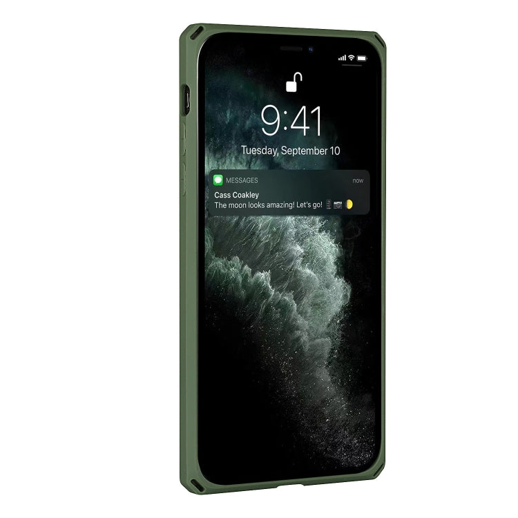 For iPhone 11 Pro Max Armor Shockproof TPU + PC Hard Case with Card Slot Holder (Green) by buy2fix