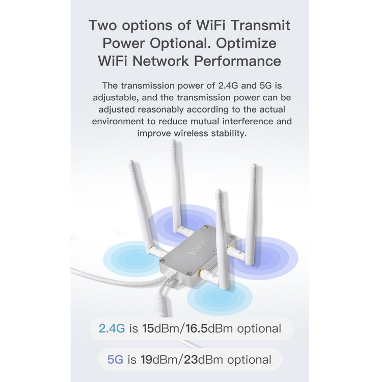 VONETS VBG1200 300Mbps+900Mbps Dual Band Wireless Router Repeater WIFI Base Station with 4 Antennas - Wireless Routers by VONETS | Online Shopping UK | buy2fix