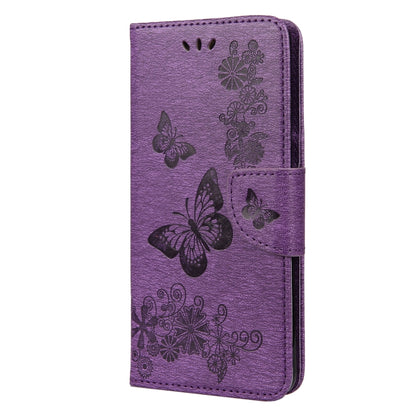 For Samsung Galaxy A32 4G Butterflies Embossing Horizontal Flip Leather Case with Holder & Card Slots & Wallet(Purple) by buy2fix