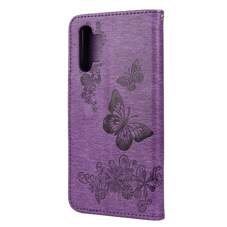 For Samsung Galaxy A32 4G Butterflies Embossing Horizontal Flip Leather Case with Holder & Card Slots & Wallet(Purple) by buy2fix