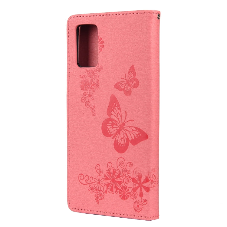 For Samsung Galaxy A32 5G Butterflies Embossing Horizontal Flip Leather Case with Holder & Card Slots & Wallet(Pink) by buy2fix