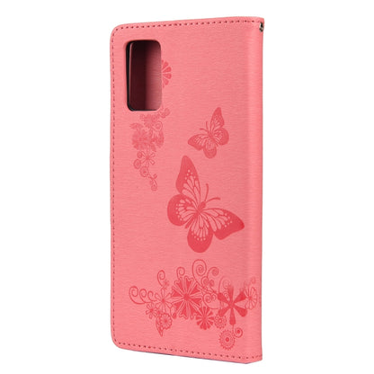 For Samsung Galaxy A32 5G Butterflies Embossing Horizontal Flip Leather Case with Holder & Card Slots & Wallet(Pink) by buy2fix