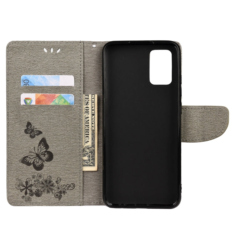 For Samsung Galaxy A32 5G Butterflies Embossing Horizontal Flip Leather Case with Holder & Card Slots & Wallet(Grey) by buy2fix