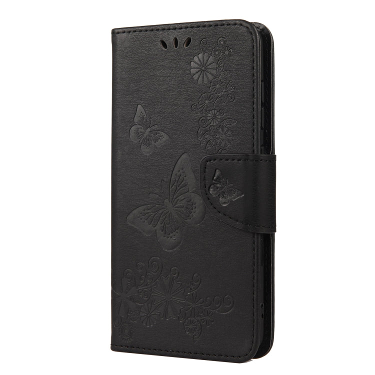 For Samsung Galaxy S21 FE Butterflies Embossing Horizontal Flip Leather Case with Holder & Card Slots & Wallet(Black) by buy2fix
