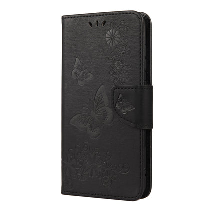 For Samsung Galaxy S21 FE Butterflies Embossing Horizontal Flip Leather Case with Holder & Card Slots & Wallet(Black) by buy2fix
