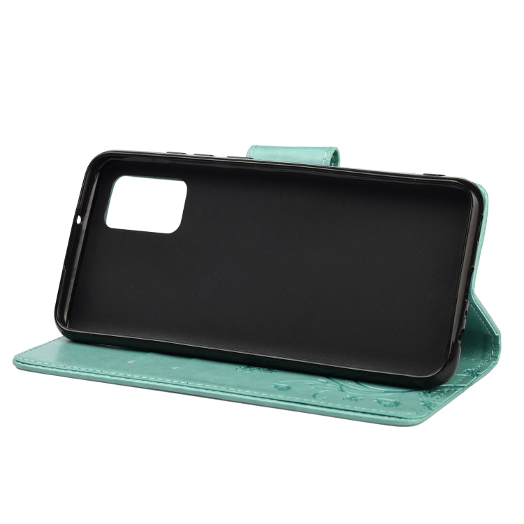 For Samsung Galaxy A32 5G Butterfly Flower Pattern Horizontal Flip Leather Case with Holder & Card Slots & Wallet(Green) by buy2fix