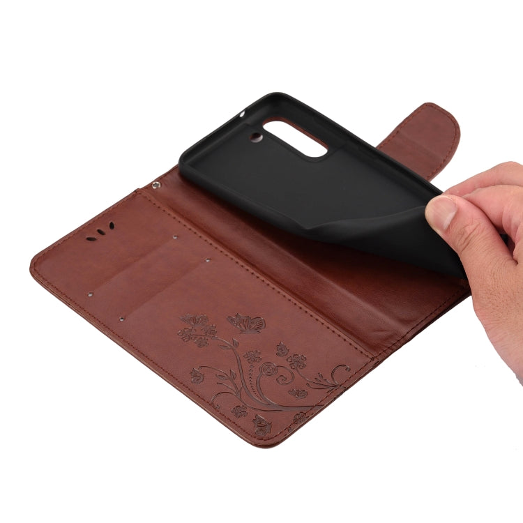 For Samsung Galaxy S21 FE Butterfly Flower Pattern Horizontal Flip Leather Case with Holder & Card Slots & Wallet(Light Purple) by buy2fix