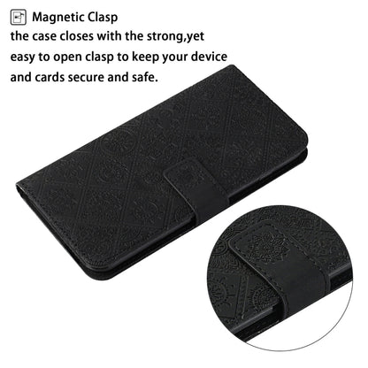 For Samsung Galaxy A32 5G Ethnic Style Embossed Pattern Horizontal Flip Leather Case with Holder & Card Slots & Wallet & Lanyard(Black) by buy2fix