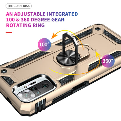 For Xiaomi Redmi Note 10 Pro Max Shockproof TPU + PC Protective Case with 360 Degree Rotating Holder(Gold) by buy2fix