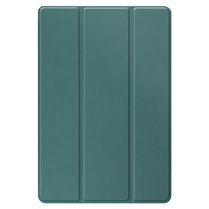 For Amazon Fire HD 10 (2021) Custer Texture Horizontal Flip Leather Case with Three-folding Holder & Sleep / Wake-up Function(Dark Green) - Mobile Accessories by buy2fix | Online Shopping UK | buy2fix